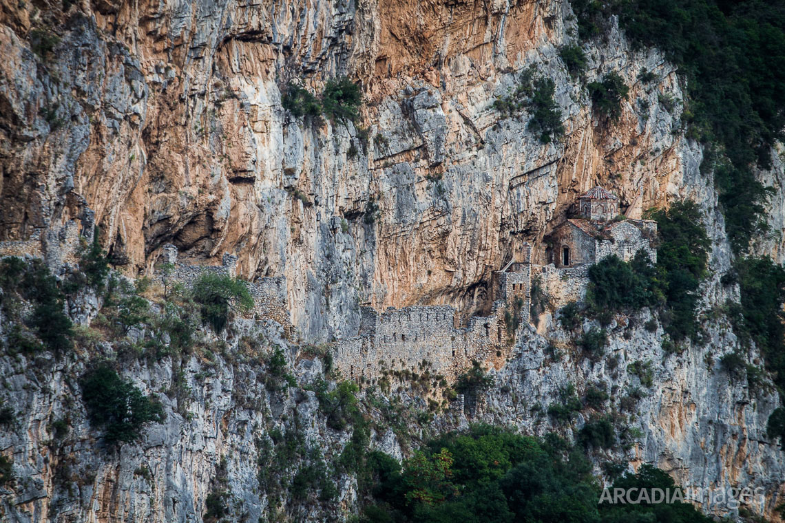 Philosophou monastery at Lousios gorge (963 AD). Arcadia, Peloponnese