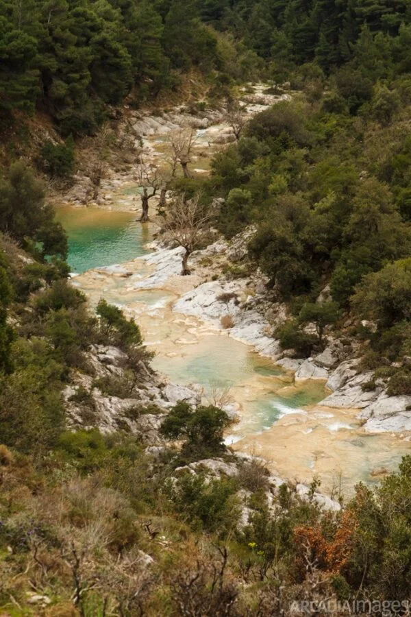 Vrassiatis river in Lepida gorge. Kynouria, Arcadia, Peloponnese.