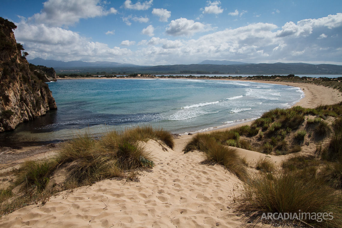 Sand dunes at Voidokilia beach. Gialova, Messenia, Peloponnese