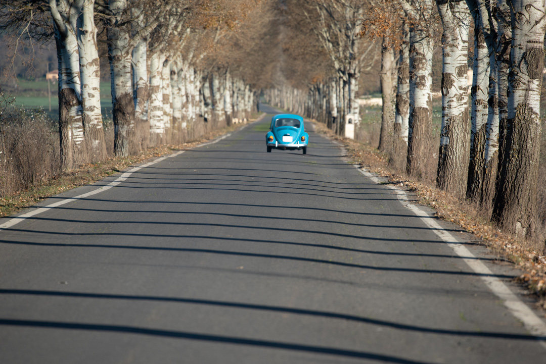 An indigo blue vintage beetle car in Arcadia Ⓒ Theodoros Papageorgiou, Arcadia Images